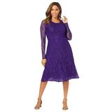 Plus Size Women's Seamed Lace Dress by Jessica London in Midnight Violet (Size 18 W)