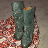 Free People Shoes | Free People Elle Boots Sz 37 Khaki Green 3 In Heel | Color: Green | Size: 37