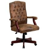 Canora Grey Arjean Executive Chair Upholstered in Brown, Size 47.0 H x 28.5 W x 16.5 D in | Wayfair 87CE120334C148138E4281BCEF81A96B