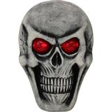 HAUNTED HILL FARM:Haunted Hill Farm 20 in. Battery Operated Skeleton Skull with Glowing Red Eyes Yard Decoration