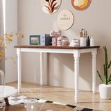 Alcott Hill® Aina 4 - Person Cherry Solid Wood Dining Set in Brown/White, Size 30.0 H x 28.0 W x 47.0 D in | Wayfair