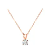 Atit Diamond 1/4 Ct. T.w. Rabbit Ear Diamond Pendant Necklace In 14K Rose Gold