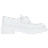 White Leather Loafers - White - Prada Flats