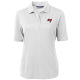 Women's Cutter & Buck White Tampa Bay Buccaneers Virtue Eco Pique Recycled Polo