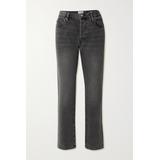 FRAME - Le Slouch Low-rise Straight-leg Jeans - Gray