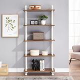 Williston Forge kids White Bookshelf Small 3 Shelf Bookcase For Bedroom in Brown/White, Size 30.0 W x 11.8 D in | Wayfair