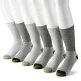 Men's GOLDTOE 2-pack Outdoor Trail Crew Socks, Size: 6-12, Black