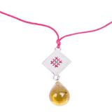 God's Eye,'Adjustable Amber Pendant Necklace'