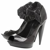 Burberry Shoes | Burberry Peep Toe Platform Heels | Color: Black | Size: 39.5eu