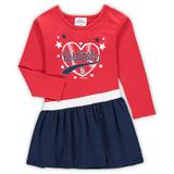 Girls Preschool Red St. Louis Cardinals Diamond Tri-Blend Long Sleeve Dress