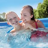 Intex 10'x2.5' Kid Swimming Pool w/Filter Pump & Cleaning Maintenance Kit Steel in Gray, Size 30.0 H x 30.0 W in | Wayfair 176524