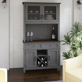 Sand & Stable™ Caister Dining Hutch Wood in Gray, Size 74.0 H x 42.0 W x 15.0 D in | Wayfair 8B18663B6FA34D1E89DEA3793D9D810D