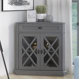 Lark Manor™ Burbank 2 - Door Corner Accent Cabinet Wood in Gray, Size 31.38 H x 31.5 W x 15.0 D in | Wayfair 7A1678F34DB14384AC4CE9CB633F887A