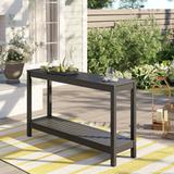 Three Posts™ Carey Wooden Buffet & Console Outdoor Table Wood in Gray, Size 30.0 H x 48.25 W x 16.0 D in | Wayfair THPS4378 39556379