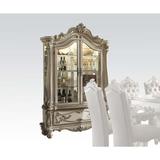 Rosdorf Park Barnathan Curio Cabinet Wood/Glass in Yellow, Size 93.0 H x 22.0 W x 54.0 D in | Wayfair 60FE7DD743454A369A2790A3C22973B8