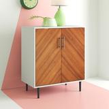 Wrought Studio™ Aminatou 2 - Door Accent Cabinet Wood in White/Brown, Size 32.0 H x 28.5 W x 16.0 D in | Wayfair E9701D111A7E48648CBBDDF1EBEB2174
