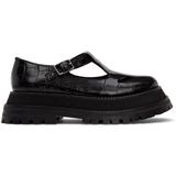 Croc T-bar Loafers - Black - Burberry Flats