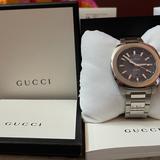 Gucci Accessories | Gucci Men's Watch Gg2570 Xl Ya142205 Dark Blue Sun | Color: Blue/Silver | Size: 44mm
