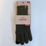 Levi's Accessories | Levi's Men's Olive Confetti Knit Easy Texting Winter Gloves | Color: Black/Green | Size: L