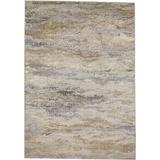 Tripoli Luxe Modern Rug, Gold/Cloudy Gray, 5ft x 8ft Area Rug - Weave & Wander AURR3735GLDGRYE10