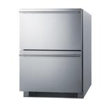 "24"" Wide 2-Drawer All-Refrigerator, ADA Compliant - Summit Appliance ADRD24"