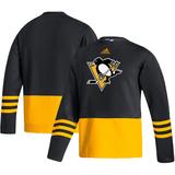 "Men's adidas Black Pittsburgh Penguins Logo AEROREADY Pullover Sweater"