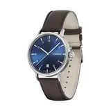 Wenger® Men's Urban Classic Blue Dial Dark Brown Leather Strap Watch
