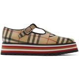 Check Aldwych Mary Jane Oxfords - Natural - Burberry Flats