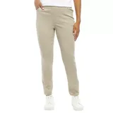 Kim Rogers® Women's Cotton Straight Leg Pants, Sand, 16