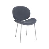 Latitude Run® Kely Velvet Side Chair in Grey Upholstered/Velvet in Gray, Size 34.5 H x 22.0 W x 23.25 D in | Wayfair