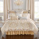 Waterford Bedding Waterford Maia Gold Microfiber Reversible 4 Piece Comforter Set Polyester/Polyfill/Microfiber in Yellow, Size Queen | Wayfair