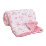 Disney's Minnie Mouse Velboa & Sherpa Plush Baby Blanket, Pink