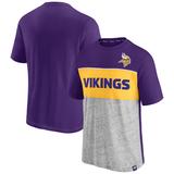 Men's Fanatics Branded Purple/Heathered Gray Minnesota Vikings Colorblock T-Shirt