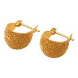 Youth Eternal,'Handmade Gold-Plated Sterling Silver Drop Earrings'