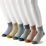 Men's GOLDTOE 6-pack Outdoor Trail Quarter Socks, Size: 6-12, Red