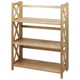 Montego 3-Shelf Folding Bookcase -Natural by Casual Home in Natural