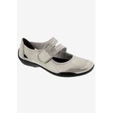 Women's Chelsea Mary Jane Flat by Ros Hommerson in Silver Iridescent Leather (Size 6 1/2 M)
