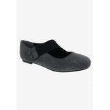 Wide Width Women's Danish Flat by Ros Hommerson in Black Distressed (Size 7 W)