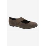Wide Width Women's Danish Flat by Ros Hommerson in Brown Distressed (Size 11 W)