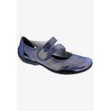 Women's Chelsea Mary Jane Flat by Ros Hommerson in Blue Iridescent Leather (Size 7 1/2 M)