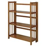 3-Shelf Folding Stackable Bookcase 27.5" Wide - Chestnut by Casual Home in Chestnut