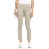 Kim Rogers® Women's Petite Cotton Blend Pants, Sand, 8P