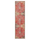 Brown/Red/White Area Rug - Langley Street® Bradyn Oriental Red/Taupe/Ivory Area Rug Polyester in Brown/Red/White, Size 0.41 D in | Wayfair