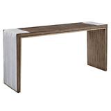 Marge Carson Cascade Console Wood in Brown, Size 36.5 H x 77.5 W x 21.3 D in | Wayfair CSD06_MajestyLinen