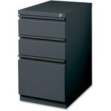 Lorell Fortress 20" Bbf Mobile Pedestal File-Charcoal Metal/Steel in Gray/Black, Size 27.75 H x 15.0 W x 19.88 D in | Wayfair 66909