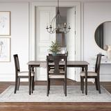 Kelly Clarkson Home Bastion 5 Piece Dining Set Wood/Upholstered Chairs in Gray/White, Size 30.25 H in | Wayfair A669FF1BC4E64D798E1C2DF71C1DE17A