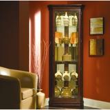 Lark Manor™ Sotion Lighted Corner Curio Cabinet Wood in Brown, Size 72.0 H x 28.0 W x 16.0 D in | Wayfair 2178B2BE9713444B9474A63E309592F0