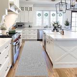 Gray/White Area Rug - Dakota Fields Runner Vetter Handmade Machine Woven Cotton Light Gray Area Rug Cotton in Gray/White | Wayfair