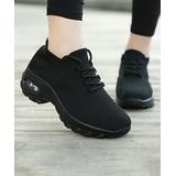 KaLUsen Women's Running Shoes black - Black Platform Sneaker - Women