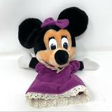 Disney Other | Disney C80s90s Minnie Mouse Hand Puppet Plush | Color: Black/Purple | Size: Os
